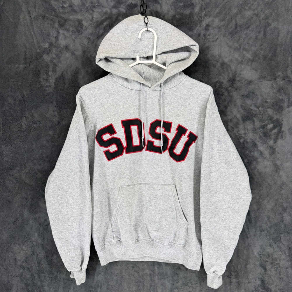 Champion SDSU San Diego State University Hoodie Gray Mens Small CS2071‎